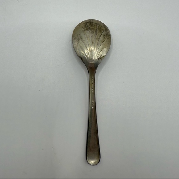 Vintage Mayell Silver Plated Crystal Condiment Jam Bowl w/ spoon Made in England - Picture 6 of 8